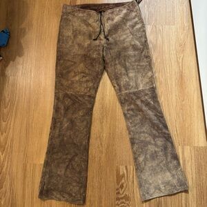 Bebe Chocolate Suede Trousers